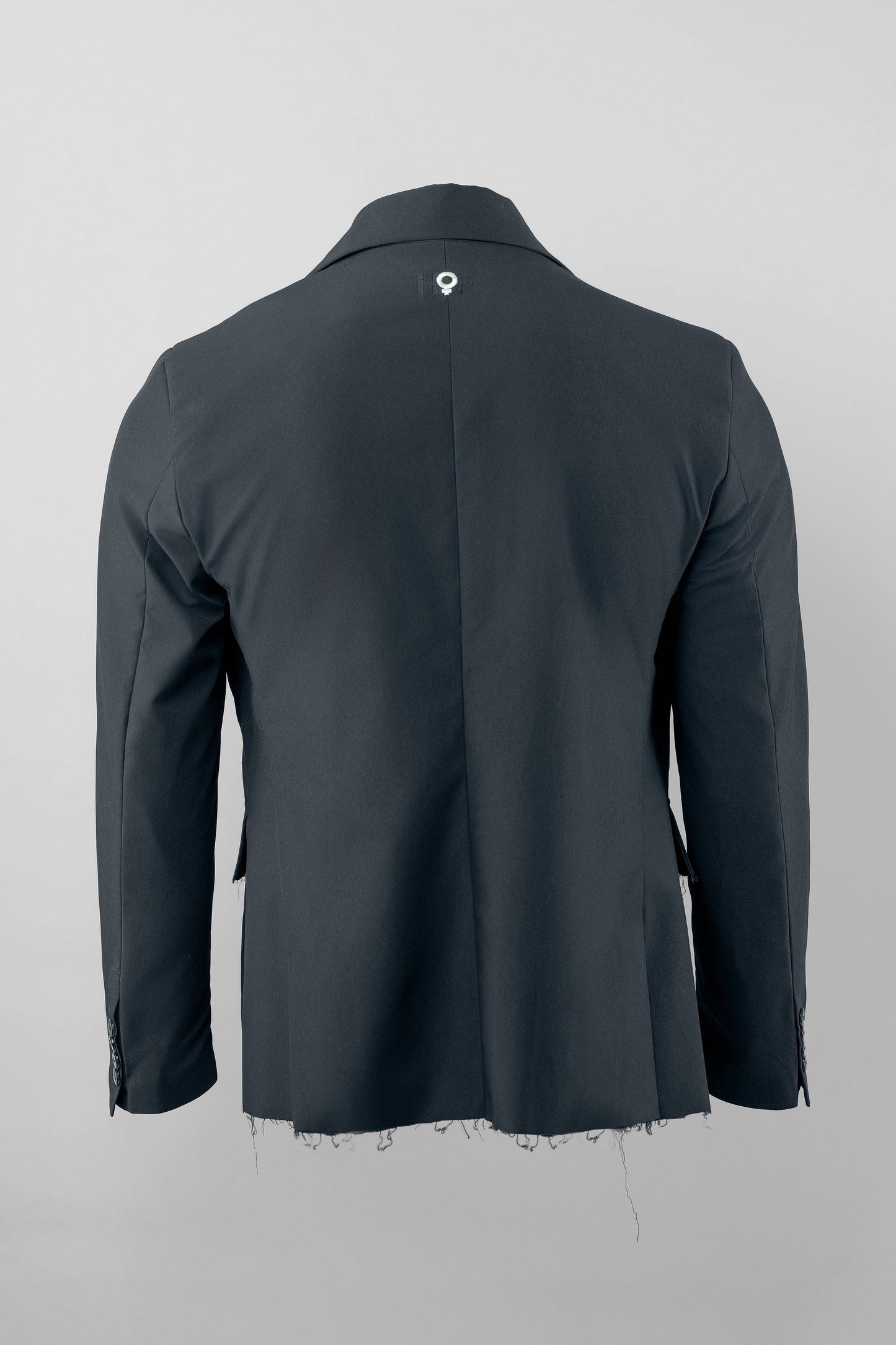 The Laureate Asymmetrical Black Suit Jacket