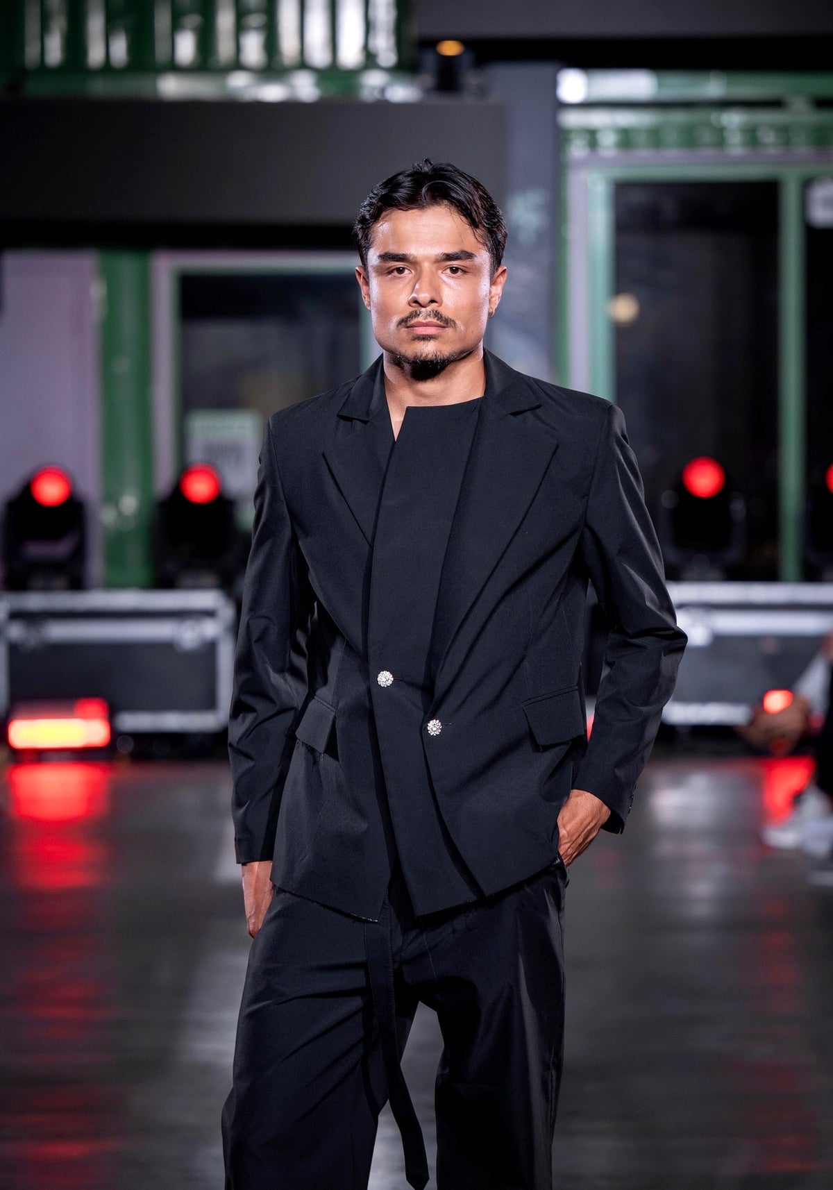 The Laureate Asymmetrical Black Suit Jacket