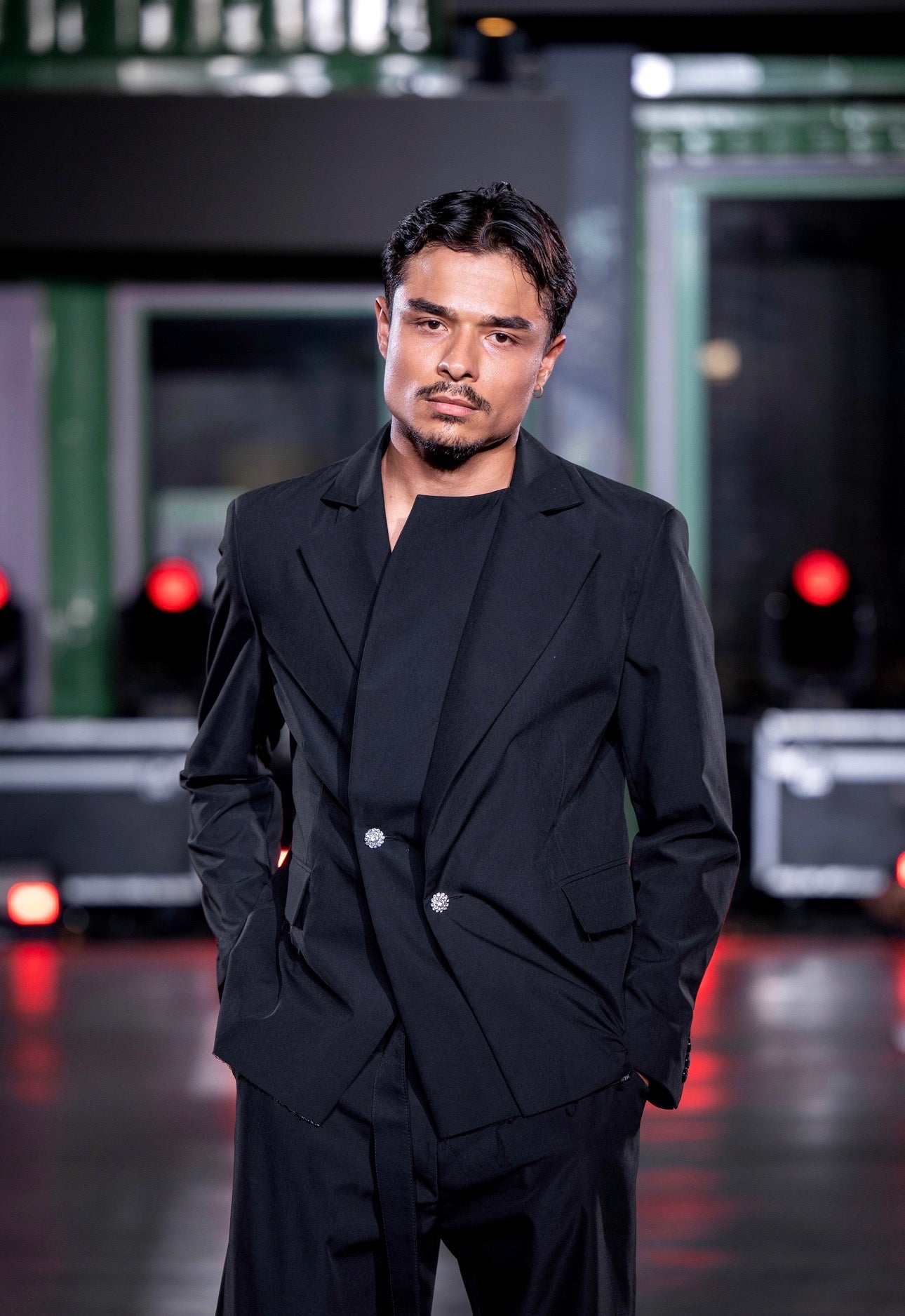 The Laureate Asymmetrical Black Suit Jacket