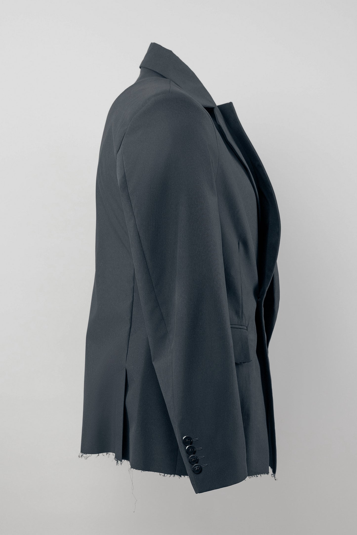 The Laureate Asymmetrical Black Suit Jacket