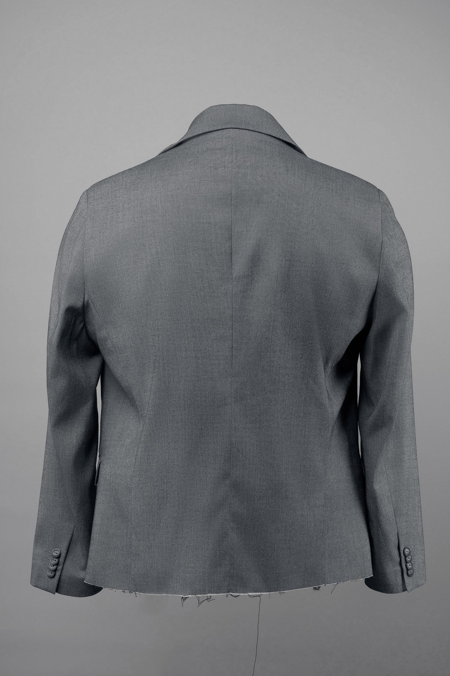 The Laureate Asymmetrical Grey Suit Jacket