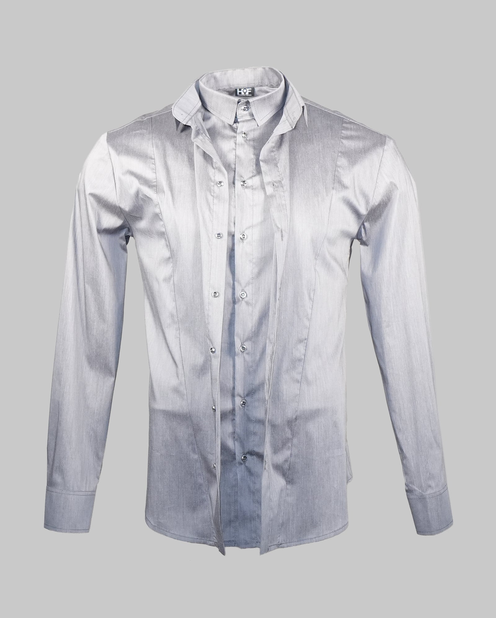 Double Collar Shirt Grey