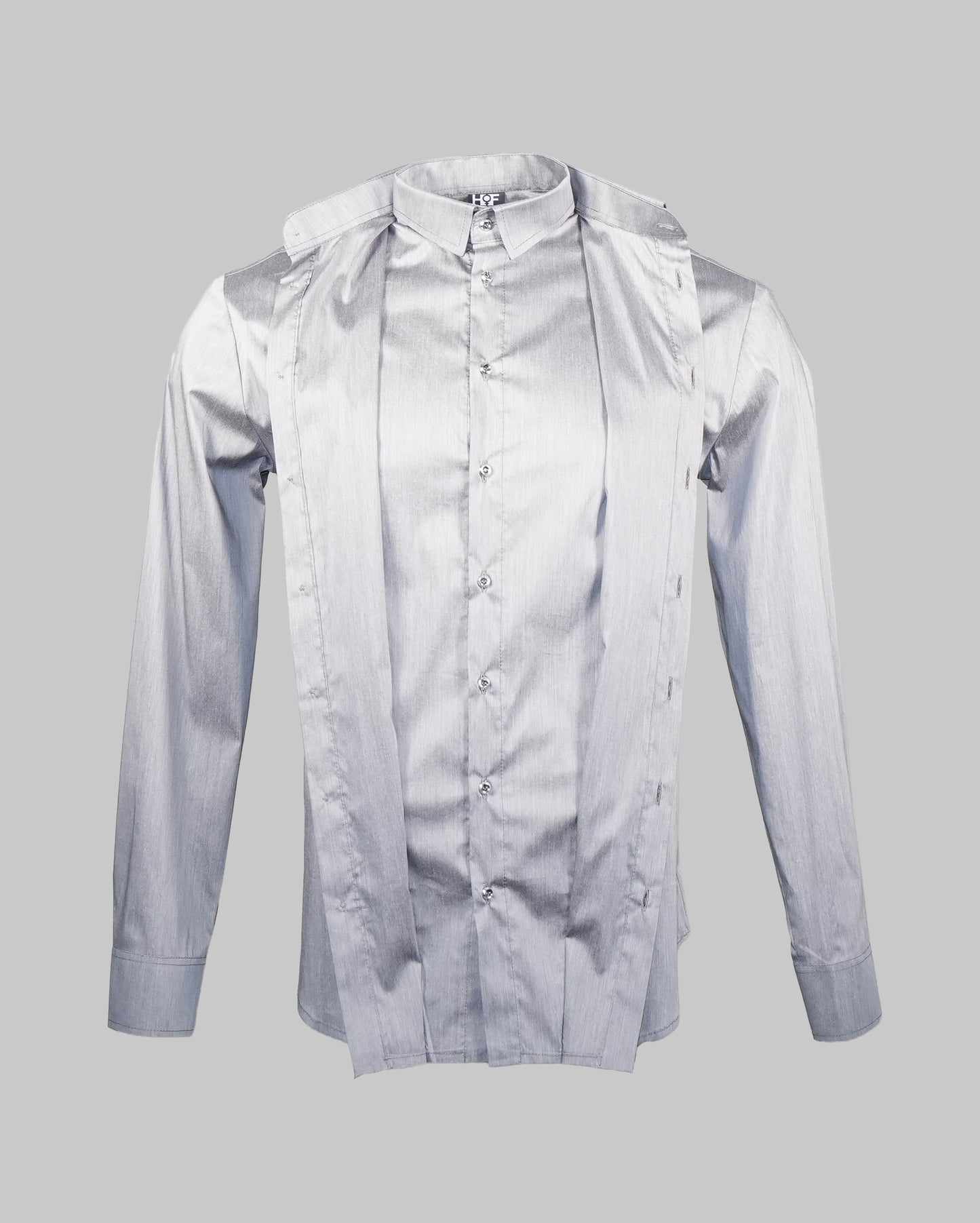 Double Collar Shirt Grey