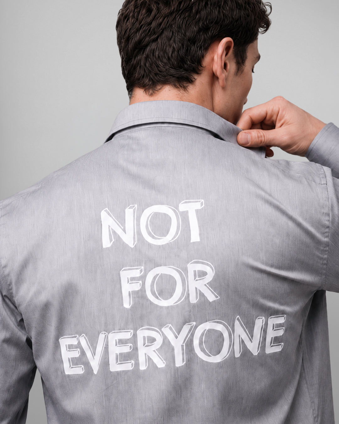 Double Collar Shirt Grey – Hardcore Fashion