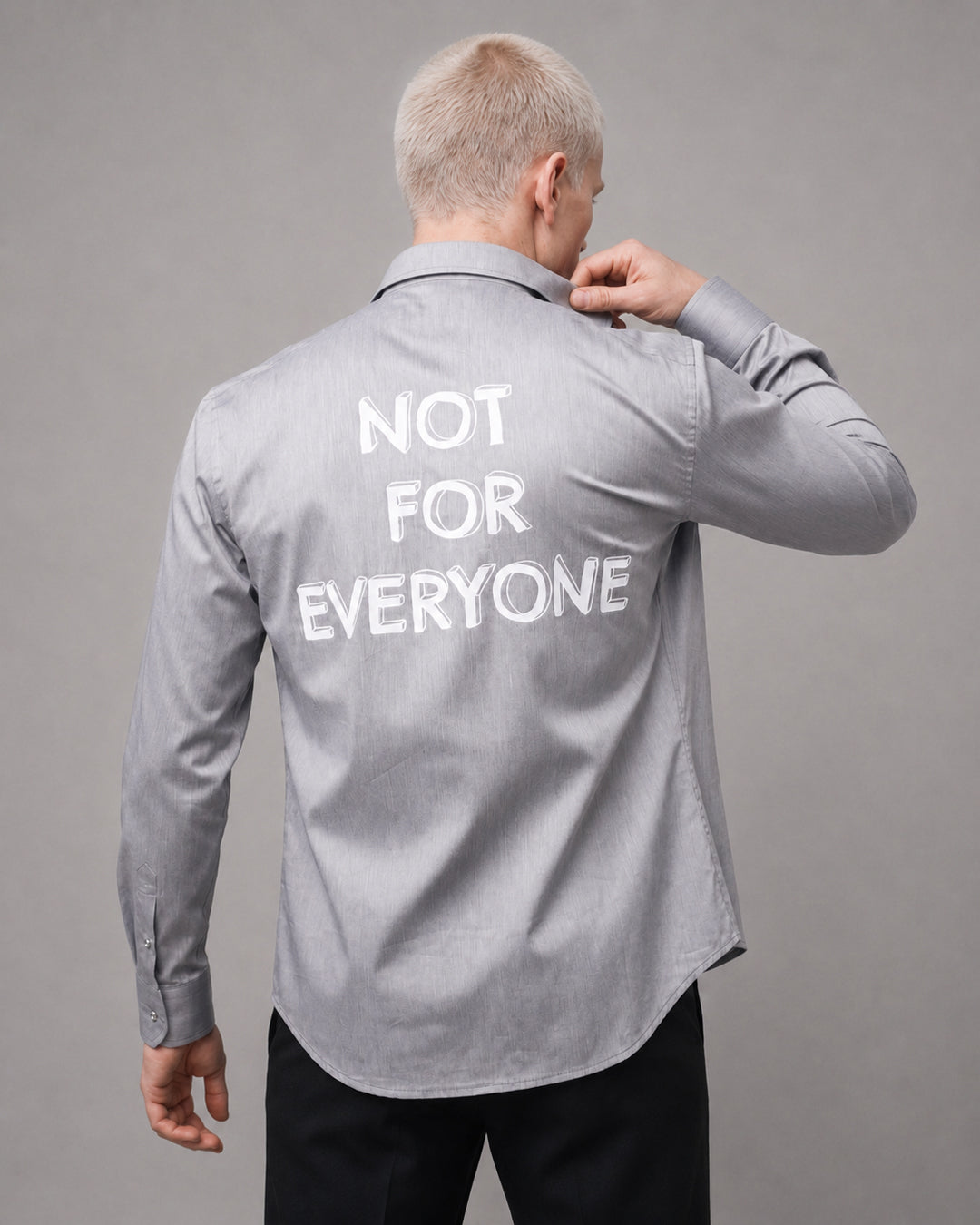 Double Collar Shirt Grey