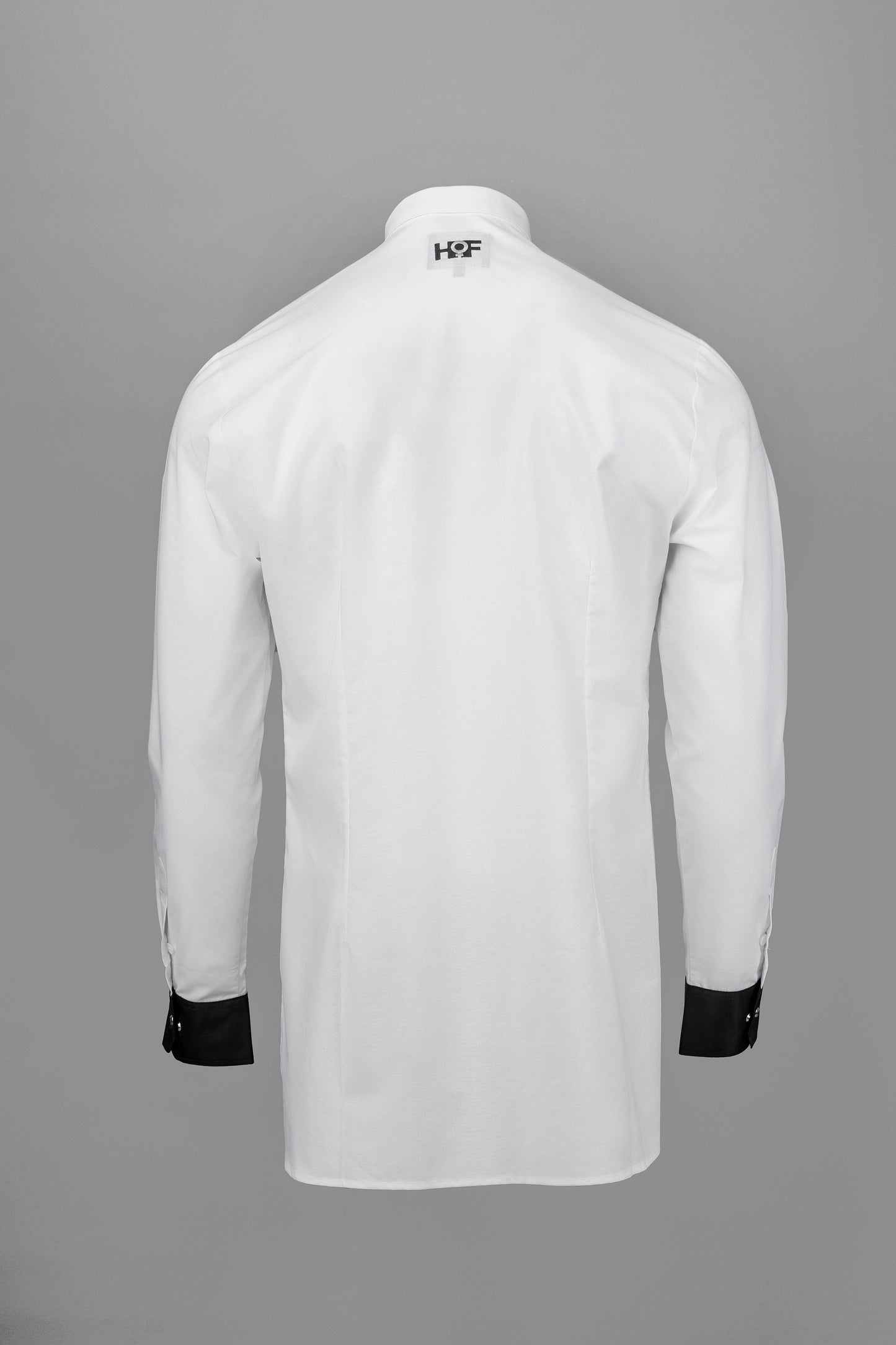 Smoking Contrast Lapel White Shirt