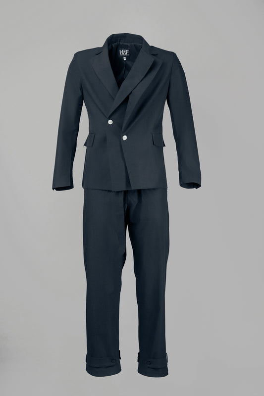 The Laureate Asymmetrical Black Suit