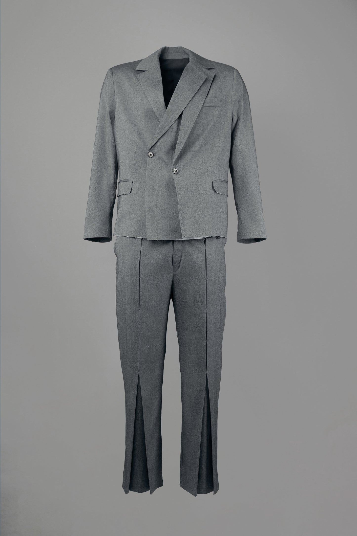 The Laureate Asymmetrical Grey Suit